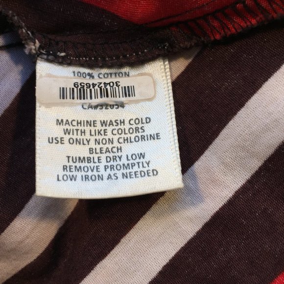 Brand Unknown (Tag Cut Out) Chevron Striped Cotton Dress Size S - Picture 3 of 6